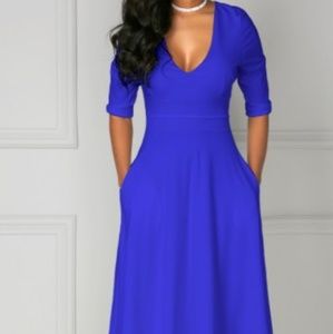 Royal Blue Dress sz XXL New